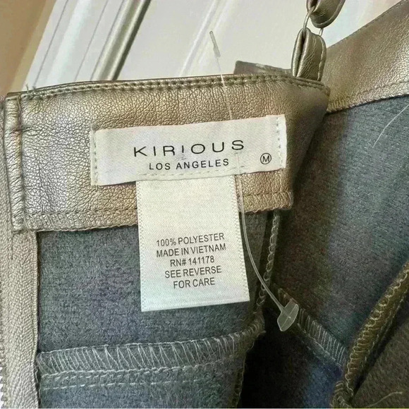 Kirious Los Angeles womens dress Medium pewter metallic mini basic cocktail - Picture 7 of 7